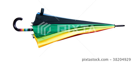 Rainbow umbrella isolated on white background. Rainbow umbrella isolated on white background. 38204929