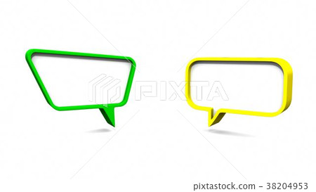 colorful dialog speech bubbles. 3D rendering 38204953