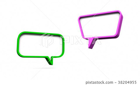 colorful dialog speech bubbles. 3D rendering colorful dialog speech bubbles. 3D rendering 38204955