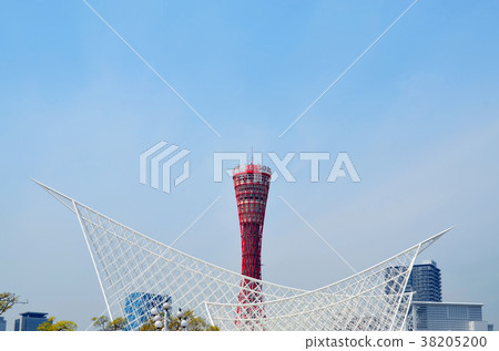Scenery of the port of Kobe 38205200
