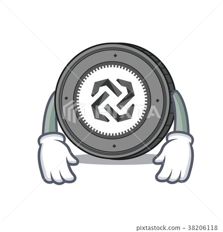 Tired Bytom coin mascot cartoon 38206118