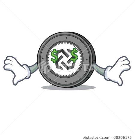 Money eye Bytom coin mascot cartoon Money eye Bytom coin mascot cartoon 38206175