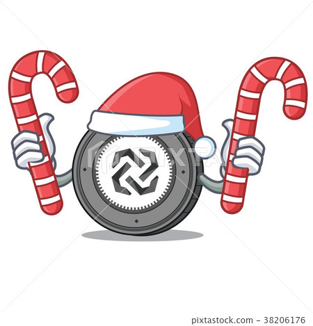 Santa with candy Bytom coin mascot cartoon 38206176