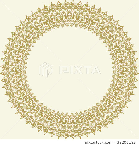 Floral Modern Round Frame Floral Modern Round Frame 38206182