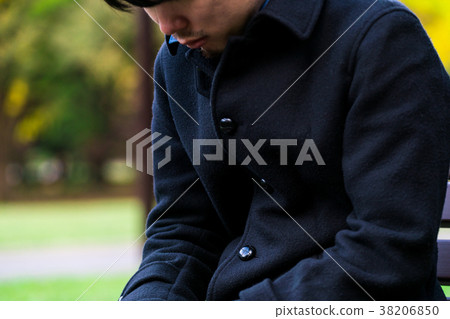 Men falling on the bench 38206850