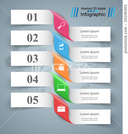 Business Infographics origami style Vector 38206905