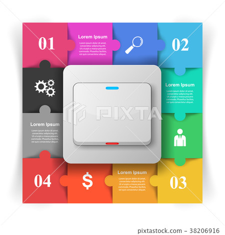 Switch icon. Abstract business infographic. 38206916