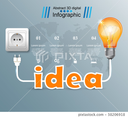 Infographic design. Bulb, Light icon. Infographic design. Bulb, Light icon. 38206918