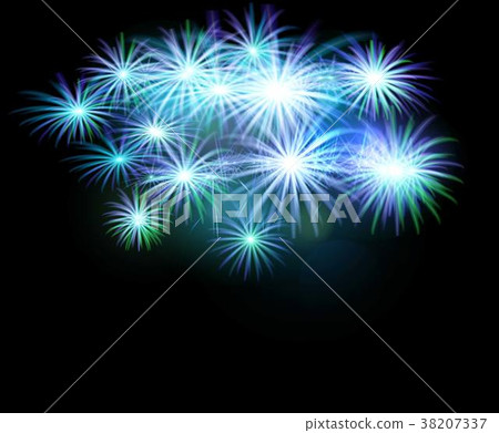 set of isolated vector fireworks 38207337