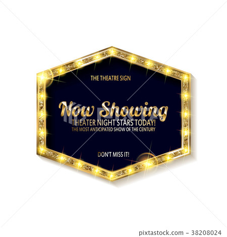 Retro Showtime Sign Design. 38208024