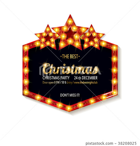 Vector christmas party invitation. Vector christmas party invitation. 38208025