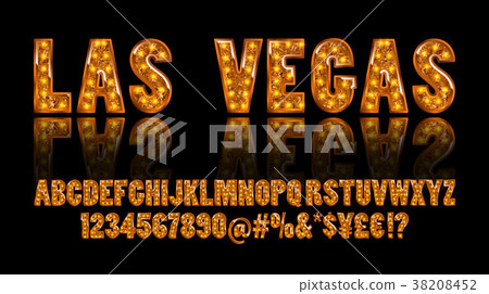 Realistic vector lamps alphabet Realistic vector lamps alphabet 38208452