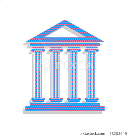 Historical building illustration. Vector. Neon 38208649