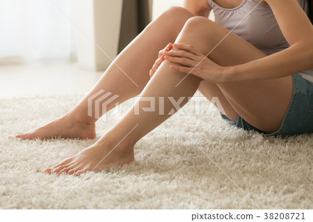 Foot Massage Young Japanese Woman Stock Photo 38208721 Pixta