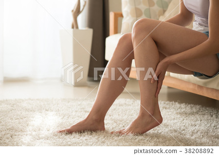 Foot massage Young Japanese woman 38208892