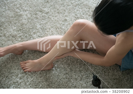 Beautiful legs Foot massage Young Japanese woman 38208902