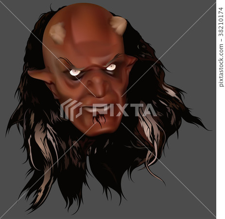 Red Devil Head with Shining Eyes Red Devil Head with Shining Eyes 38210174