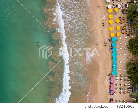 Tropical landscape of beach and sea 38210603