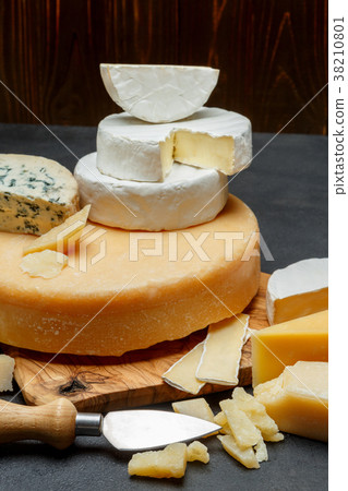 Various types of cheese - parmesan, brie 38210801