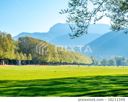 Green field in Annecy, France Green field in Annecy, France 38211349