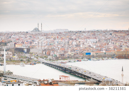Panoramic view of Istanbul from Galata tower 38211381