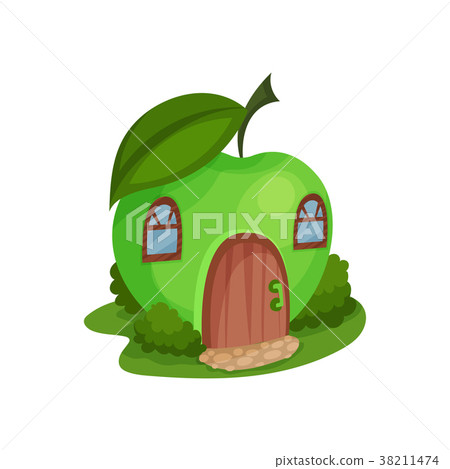Cute fantasy house in form of ripe apple 38211474