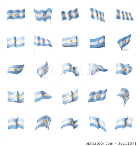 Argentina flag, vector illustration 38211671