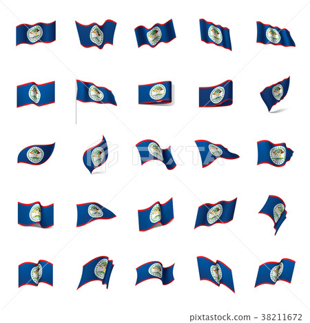 Belize flag, vector illustration 38211672