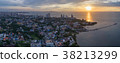 High angle view of  Pattaya city In the sunset 38213299