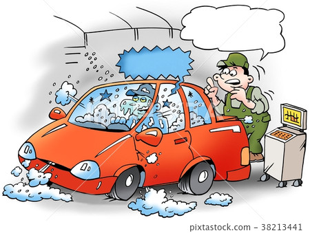 Cartoon illustration of a mechanic  38213441