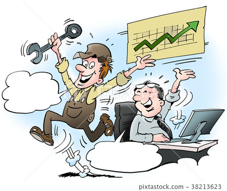 Cartoon illustration of a manager  38213623