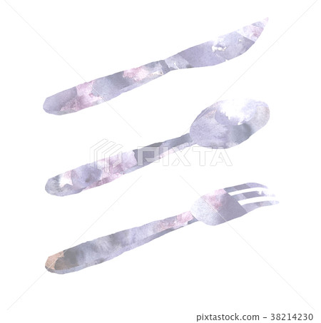 Cutlery illustration set 38214230