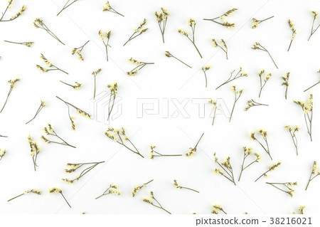 Round wreath made from yellow caspia flowers 38216021