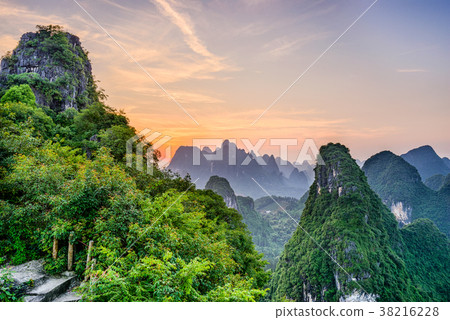 Karst Mountains in Guilin,China 38216228