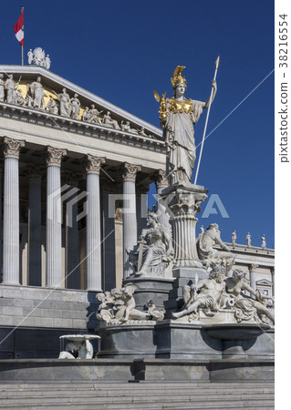 Statue at Parliament Buildings - Vienna - Austria Statue at Parliament Buildings - Vienna - Austria 38216554
