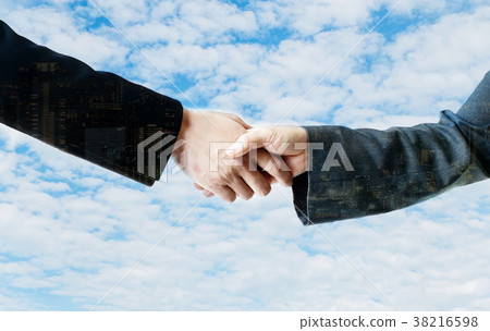 shaking hands on white background shaking hands on white background 38216598
