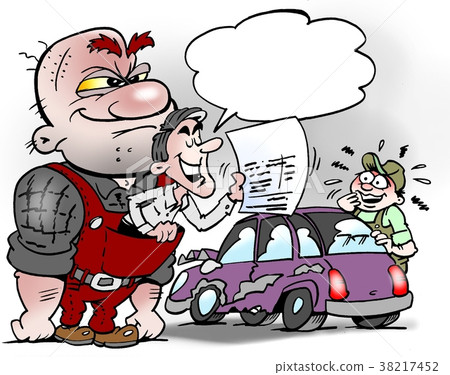 Cartoon illustration of a businessman  38217452