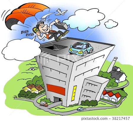 Cartoon illustration of a businessman  38217457