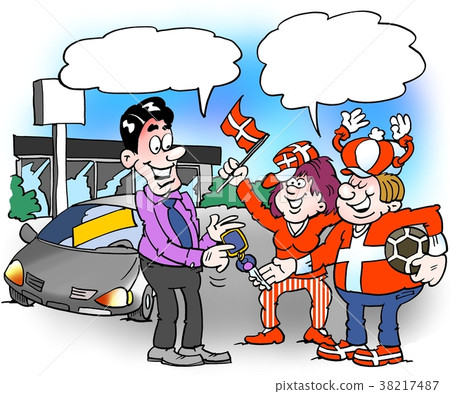 Cartoon illustration of a family Cartoon illustration of a family 38217487