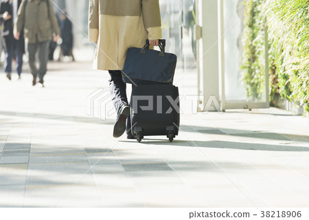 Portrait of a businessman on a business trip 38218906