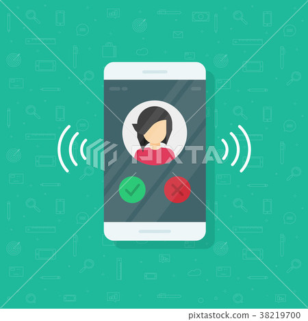 Smartphone or mobile phone ringing vector 38219700