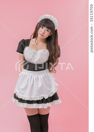 Black Maid Cosplay Standing Figure 38219709