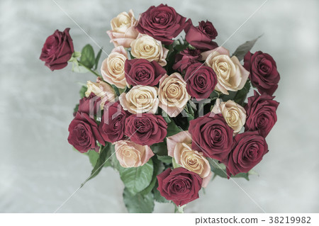 Bouquet of roses of pastel toned colors for Bouquet of roses of pastel toned colors for 38219982