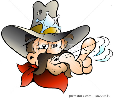 Cartoon Vector illustration of an Cowboy Sheriff 38220619