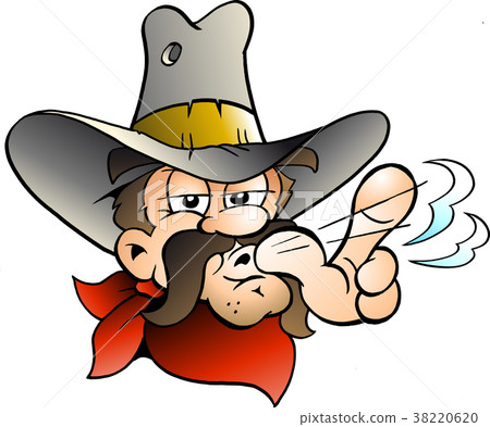 Cartoon Vector illustration of an Cowboy 38220620