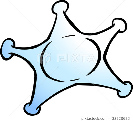 Cartoon illustration of a Sherif Star Symbol 38220623