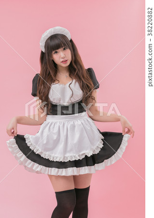 黑色女僕角色扮演裙 38220882