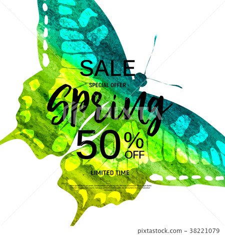 Abstract Design Spring Sale Banner Template 38221079