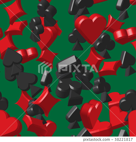 Card Symbols Seamless Pattern 38221817