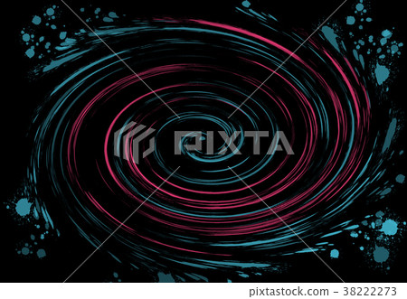 Green red watercolor abstract swirl on black . Green red watercolor abstract swirl on black . 38222273